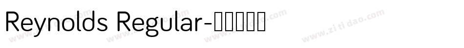 Reynolds Regular字体转换